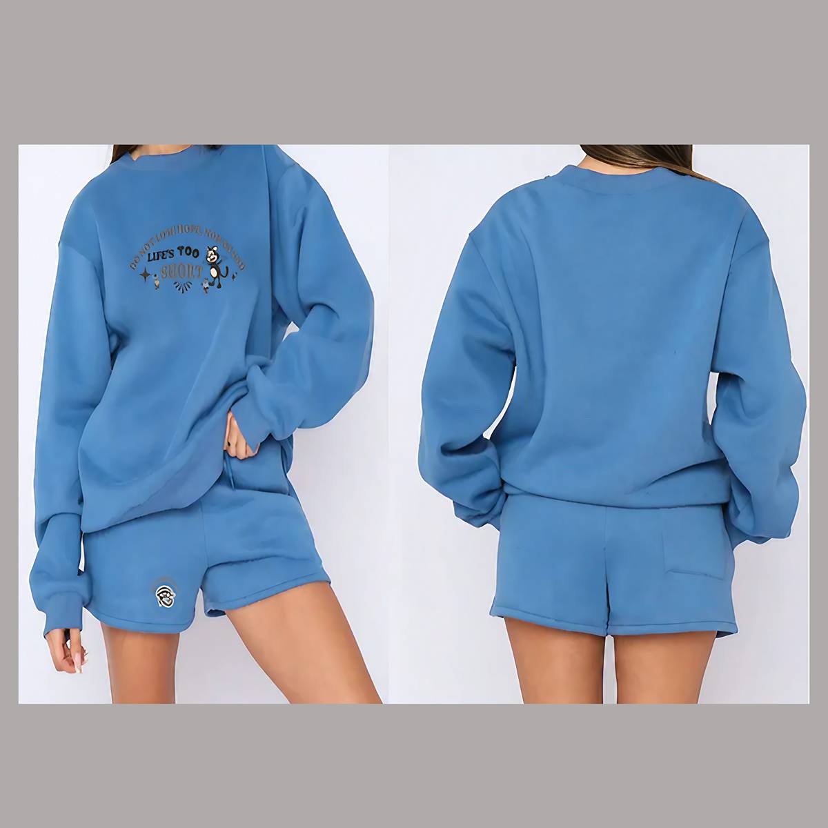 Women Sweatshirt Short Sets