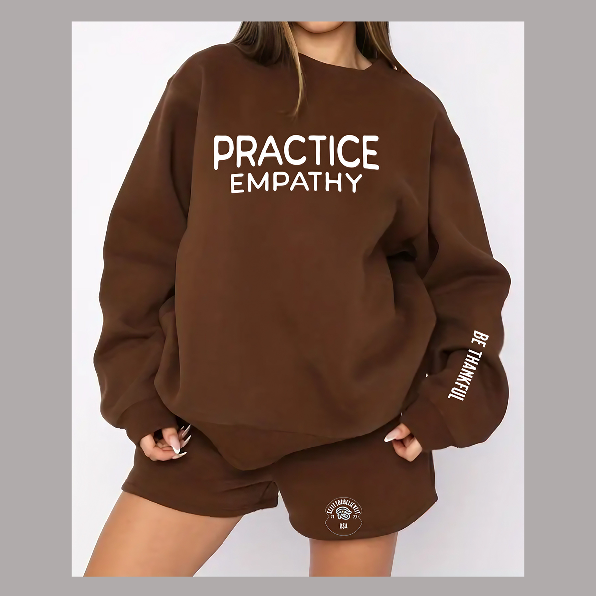 Women Sweatshirt Short Sets