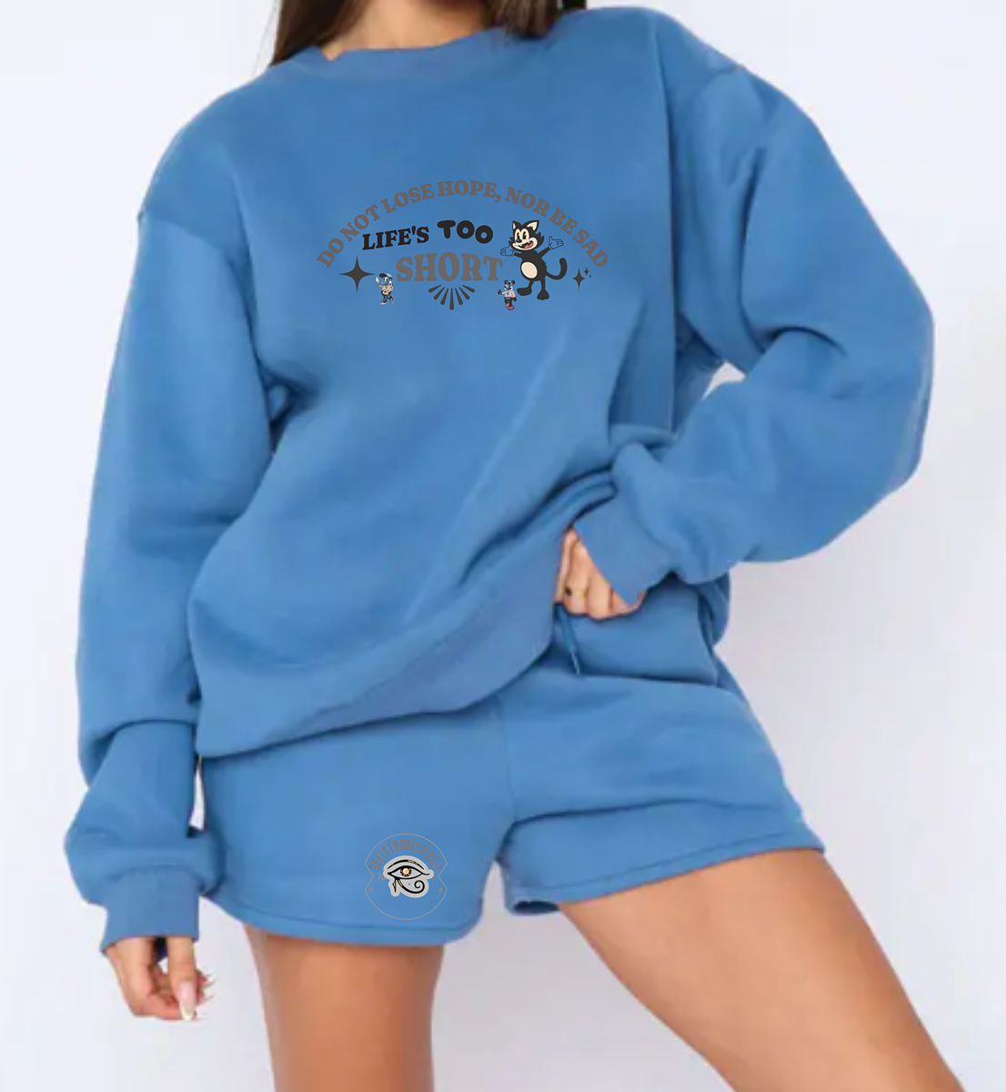 Women Sweatshirt Short Sets